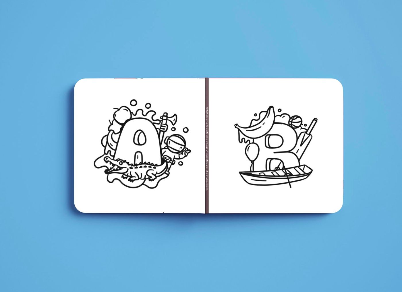 Black and white doodle page