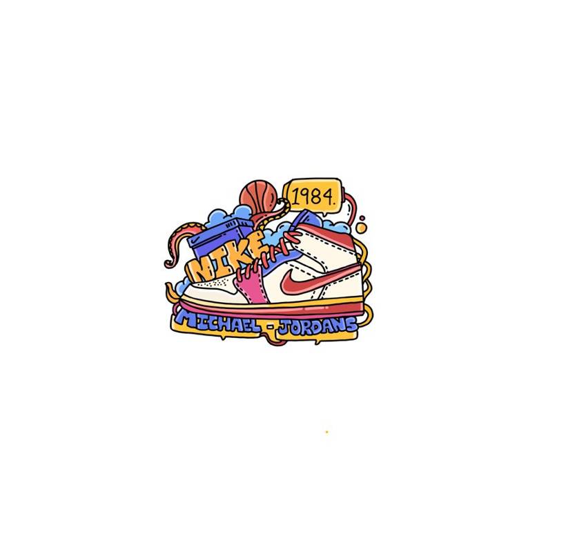 Sneaker doodle sticker art